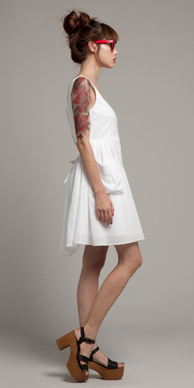 White Pocket Imogen Dress